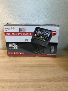NEW Supersonic 7" Portable DVD Player SC-178DVD WRemote, USB, SD, A/V, AC/DC SEE - Picture 1 of 9