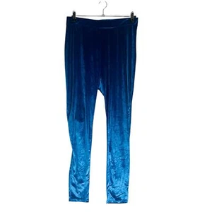 Neu Ashley Stewart Sport Damen 1X Samt Legging blau Pull-On Stretch Neu mit Etikett - Bild 1 von 8