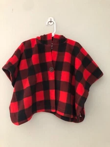 Girls Old Navy Buffalo Plaid Fleece Poncho 2T - Picture 1 of 3