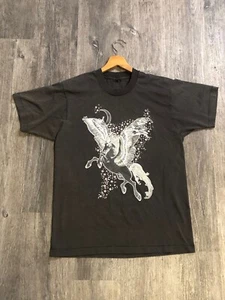 Vintage Screen Stars T Shirt Majestic Unicorn Large Black Single Stitch USA - Picture 1 of 6