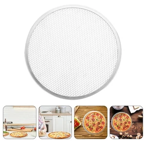  Rundes Pizzagitter, Pizzapfanne, Backform mit Loch, Aluminium-Backgitter, - Bild 1 von 12