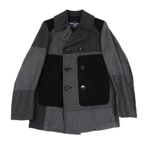 COMME des GARCONS HOMME Crazy Pattern Striped Peacoat Size XS(K-159693) - Picture 1 of 12