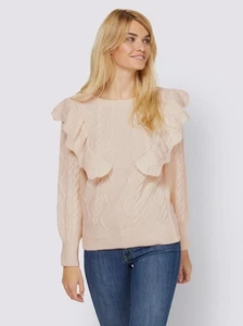 Pullover beige 46 linea TESINI Damen Strickmuster champagner UVP: 59,99€ N3 - Bild 1 von 3