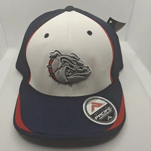 Gonzaga Bulldogs Hat Cap Fitted Size L-XL Whte Blue Embroidered Pacific Headwear - Picture 1 of 6