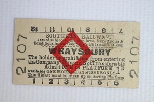 Southern Railway Platform Ticket Wraysbury Station - Picture 1 of 2