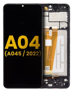 Original Samsung Galaxy A04 LCD Display Ersatz Display (A045/2022) mit Rahmen - Bild 1 von 3