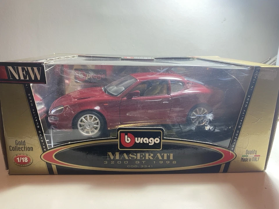 Maserati 3200 GT Burago Diecast Modelo 1998 Escala 1:18 Cod 3341 Foto 1 de 3
