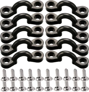 Kayak Pad Eye Kit, 10PCS Nylon Bungee Deck Loops Tie down Pad Eye con 20 Viti - Foto 1 di 6