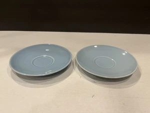 Vintage Set Of 2 Lu-Ray Pastels Blue 5" Saucers-USA - Picture 1 of 3
