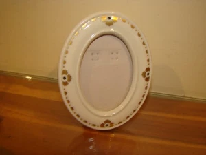 Lenox Golden Laurel stehender ovaler Bilderrahmen 3 1/2" x 4 1/2" - Bild 1 von 4