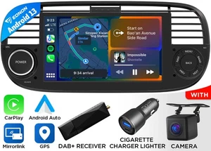 CAM+DAB+Eonon FIAX6 Android 13 Autoradio GPS Navi CarPlay RDS Für Fiat 500 07-15 - Bild 1 von 20