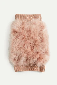 Christian Cowan x Maxbone Edelstein Pullover Peach Dune XL Hundepullover Federn - Bild 1 von 5