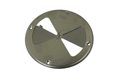 7.25" Polished Aluminum Round Air Wall Vent Horse Trailer Butterfly 7 1/4 - Image 1 of 4