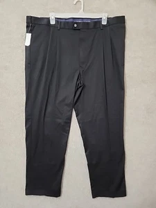 Roundtree Yorke Travel Smart Anzughose Herren 48 x 34 (32) schwarz Plissee Bündchen NEU - Bild 1 von 8