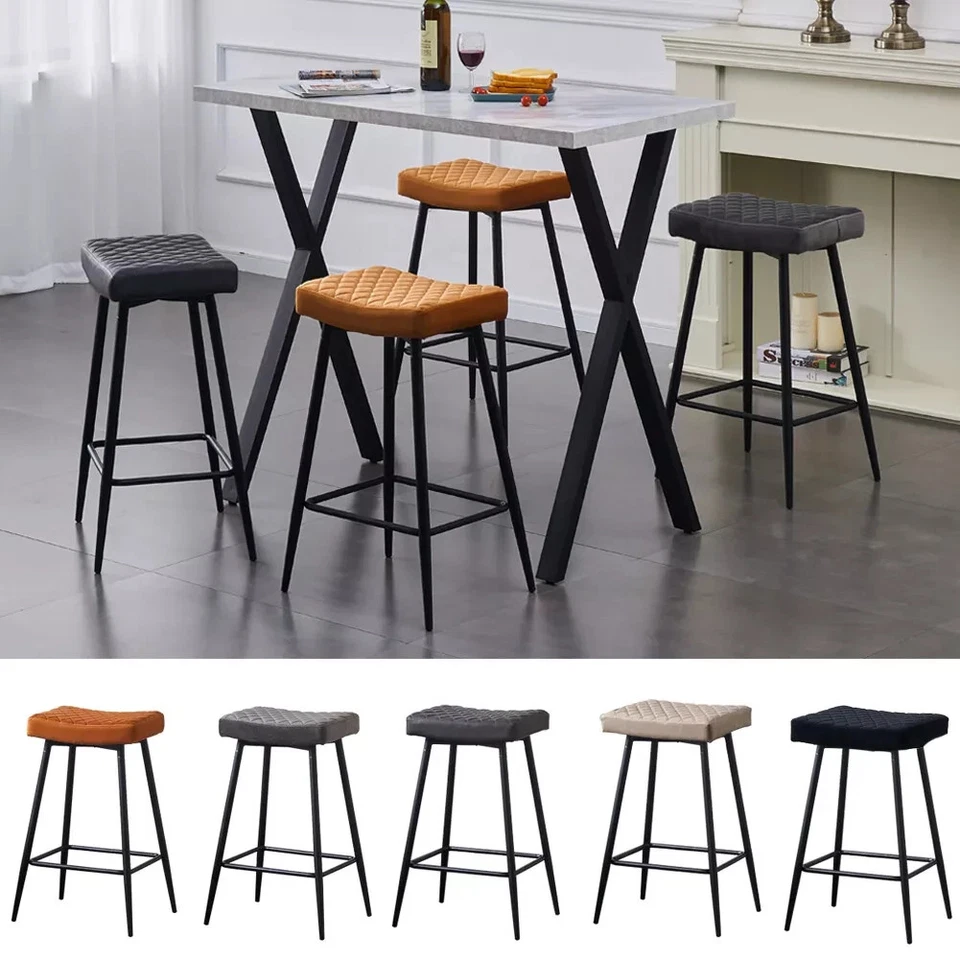 2X4X Breakfast Bar Stool Home Kitchen Pub Bar Stools With Footrest High Chai - Image 1 of 4