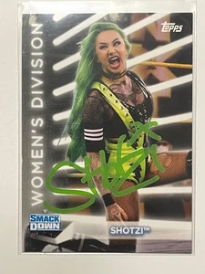 WWE SHOTZI Signed Card RAW SMACKDOWN - Picture 1 of 1