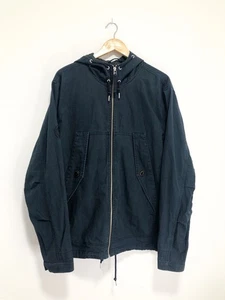 Bonita Parka Cooper Verde Para Hombre XXL Azul Marino Abrigo Cremallera Completa Terrazas Algodón Capucha - Imagen 1 de 15