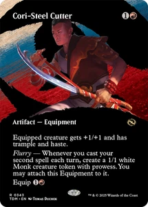 Cori-Steel Cutter 0343 ~ **Borderless Foil** Rare NM MTG Tarkir Dragonstorm - Picture 1 of 1