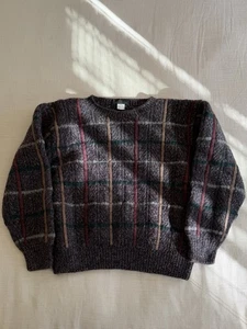 VTG 80’s Abercrombie & Fitch 100% Virgin Wool Knit Sweater Med (Fits Small) Mens - Picture 1 of 4