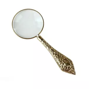 Handheld Magnifier Antique Metal Handle Magnifier Reading Glass - Bild 1 von 8