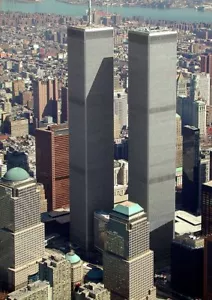 Original World Trade Center Twin Towers New York City Aerial Photo Poster Print - Picture 1 of 2