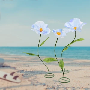 3PC Blue Large Artificial Flower For Fake Bouquet Wedding Home Party Decoration - Picture 1 of 17