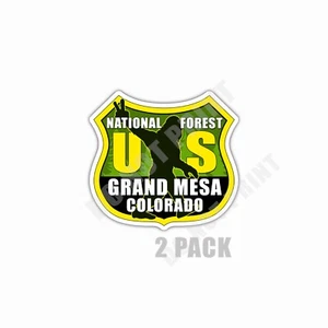 Pegatina Grand Mesa National Forest Colorado Bigfoot Souvenir impermeable 2 piezas - Imagen 1 de 4