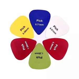 Premium Guitar Acoustic Electric Picks Plectrums Celluloid 6 Thickness Mix Color - Picture 1 of 6