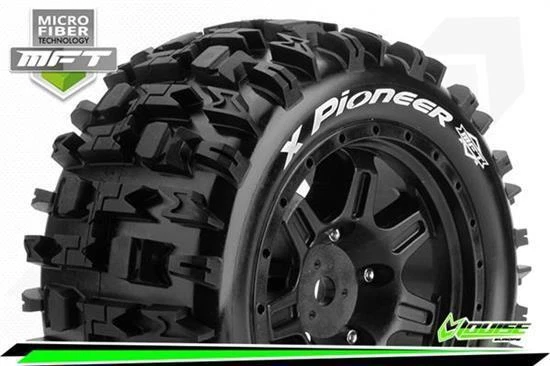 Louise X-PIONEER X-Maxx Reifen Fertig Verklebt SPORT Felgen Schwarz Hex 24mm 1 P - Bild 1 von 1