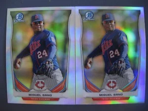 (2) LOTE REFRACTOR MIGUEL SANO RC 2014 REFRACTOR CROMADO BOWMAN #CTP-2 - Imagen 1 de 1
