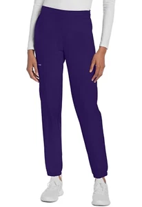 Cherokee Scrubs Mid-Rise Jogger Pant CK273A GRPN Grape Free Ship - Picture 1 of 5