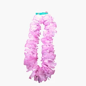 Hawaii Stoff Blume Lei rosa 42 Zoll tropisch Luau Küste Tiki Pool Party - Bild 1 von 3