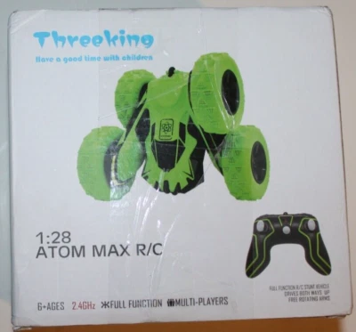 Three King Atom Max R/C Model TK-NB2802 1:28 2.4GHZ New In Box Green/Black - Image 1 of 4
