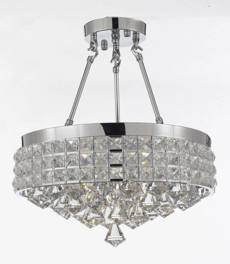 Flush Mount French Empire Crystal Chandelier LIGHTING - Image 1 of 1