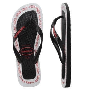 NEW Havaianas HAVAIANAS Top Print Goodvibez Black Female Thongs - Picture 1 of 4