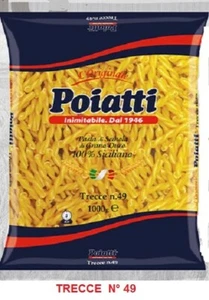 PASTA TRECCE DI SEMOLA DI GRANO DURO SICILIANO 100% POIATTI N° 49 KG 1 - Picture 1 of 2