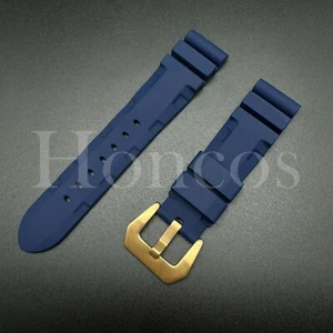 Correa de reloj de goma de silicona sumergible 22 24 26 mm para Breitling D/BL - Imagen 1 de 30
