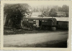 PHOTO ANCIENNE - VINTAGE SNAPSHOT - AUTOBUS AUTOCAR BUS SAGEM ROULOTTE CAR  - Picture 1 of 1