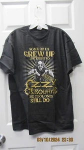 Some Of Us Grew Up Listening To Ozzy Osbourne L Black Tee - Picture 1 of 4