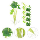  5 sztuk jedwabnej chusty imitowane rośliny zielony dekoracja akwarium z tworzywa sztucznego