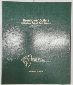 Álbum completo colección de dólares Eisenhower 32 monedas BU/PF en escudo interceptado - Imagen 1 de 8