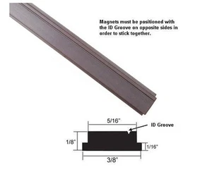 Tira de inserción magnética flexible para puertas de ducha enmarcadas - 75" de largo - Imagen 1 de 2