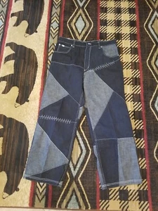 MU:KA: MUKA Men KJ23 Blue Jeans Straight Loose Crosshatch Russia Made Size 38x31 - Picture 1 of 6