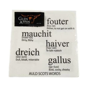 Serpientes de papel de 3 capas Glen Appin of Scotland palabras escocesas palabras escocesas - Imagen 1 de 1