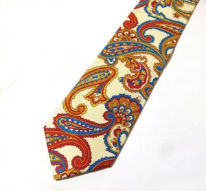 Gents Tie, Full Length, PAISLEY Pattern Never Worn, Made in Italy Silk - Picture 1 of 6