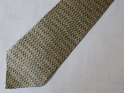 GEOFFREY BEENE Silk Necktie Gold/Charcoal 59" x 4" Foto 1 de 2