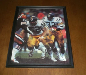 STEELERS MIKE WEBSTER & FRANCO HARRIS FRAMED PRINT - Picture 1 of 1