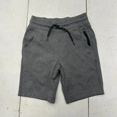 Pantalones Cortos para Sudar Gap Fit Secos Gris Jaspeado Cordón Cremallera Bolsillo Niños Talla Pequeña 6-7 Foto 1 de 4