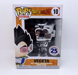 Funko Pop Dragon Ball Z Vegeta #10 25 Años Funimation Plata Cromo ¡Exclusivo! - Imagen 1 de 7
