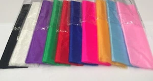 BEAUTIFUL SHEER CRYSTAL ORGANZA FABRIC : 45cm WIDE : 4.9 METRES - $8.00 per pack - Picture 1 of 24